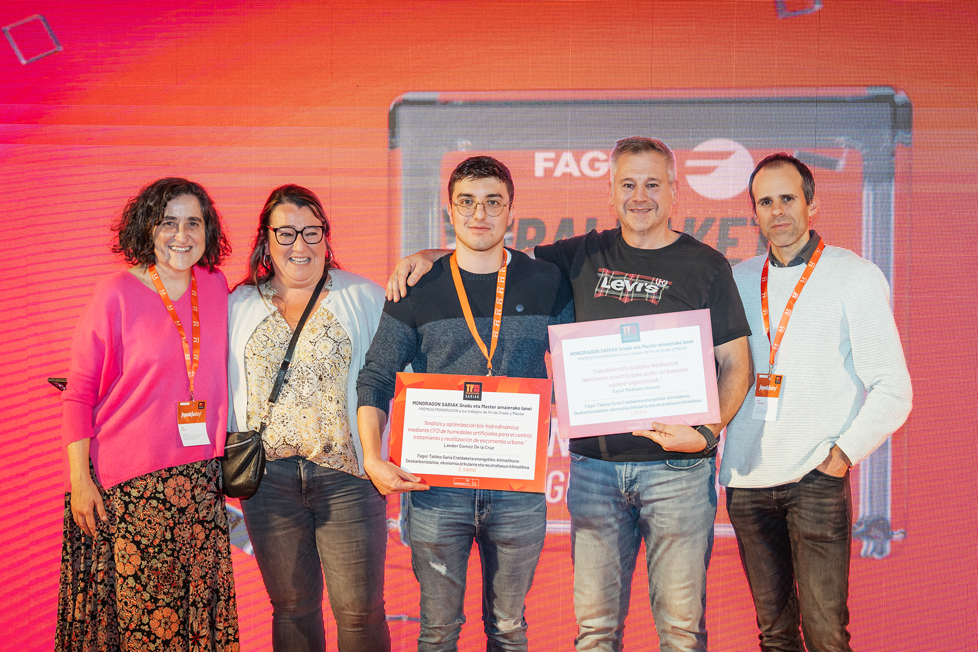 TFG-TFM Mondragon sarietako Fagor Taldea Sariak baditu irabazleak